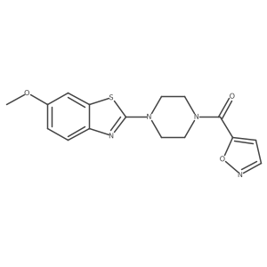 Isoxazol-5-yl(4-(6-methoxybenzo[d]thiazol-2-yl)piperazin-1-yl)methanone Structure