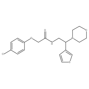 2-(4-chlorophenoxy)-N-(2-morpholino-2-(thiophen-3-yl)ethyl)acetamide结构式