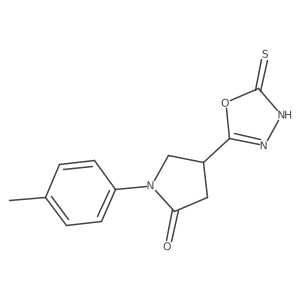 1-(4-Methylphenyl)-4-(5-thioxo-4,5-dihydro-1,3,4-oxadiazol-2-yl)pyrrolidin-2-one结构式