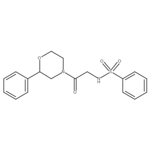 N-(2-oxo-2-(2-phenylmorpholino)ethyl)benzenesulfonamide结构式
