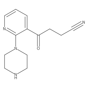 I(3)-Oxo-2-(1-piperazinyl)-3-pyridinebutanenitrile Structure