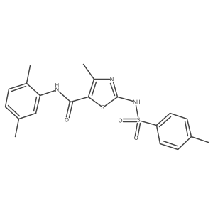 5-Thiazolecarboxamide, N-(2,5-dimethylphenyl)-4-methyl-2-[[(4-methylphenyl)sulfonyl]amino]- Structure