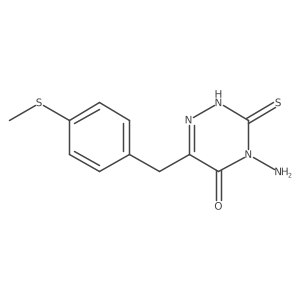 4-Amino-3,4-dihydro-6-[[4-(methylthio)phenyl]methyl]-3-thioxo-1,2,4-triazin-5(2H)-one结构式