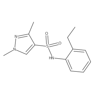 N-(2-ethylphenyl)-1,3-dimethyl-1H-pyrazole-4-sulfonamide结构式