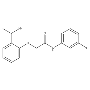 2-[2-(1-Aminoethyl)phenoxy]-N-(3-fluorophenyl)acetamide结构式