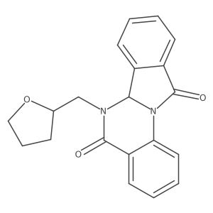 6-[(oxolan-2-yl)methyl]-5H,6H,6aH,11H-isoindolo[2,1-a]quinazoline-5,11-dione Structure