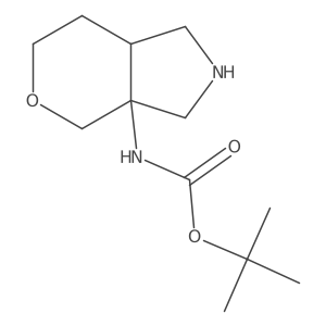 tert-Butyl ((3aS,7aR)-octahydropyrano[3,4-c]pyrrol-3a-yl)carbamate Structure