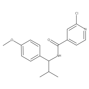 2-chloro-N-[1-(4-methoxyphenyl)-2-methylpropyl]pyridine-4-carboxamide结构式