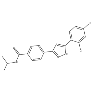 4-[3-(2,4-dichlorophenyl)-1H-pyrazol-5-yl]-N~1~-isopropylbenzamide结构式