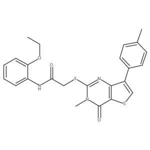 N-(2-ethoxyphenyl)-2-{[3-methyl-7-(4-methylphenyl)-4-oxo-3,4-dihydrothieno[3,2-d]pyrimidin-2-yl]sulfanyl}acetamide Structure