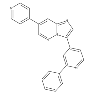 3-(2-Phenyl-4-pyridinyl)-7-(4-pyridinyl)-imidazo[1,2-b]pyridazine结构式
