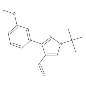 COc1cccc(-c2nn(C(C)(C)C)cc2C=O)c1结构式