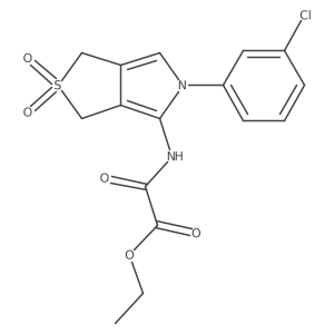 ethyl {[5-(3-chlorophenyl)-2,2-dioxo-1H,3H,5H-2lambda6-thieno[3,4-c]pyrrol-4-yl]carbamoyl}formate结构式