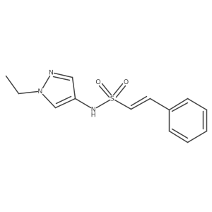 (E)-N-(1-ethylpyrazol-4-yl)-2-phenylethenesulfonamide Structure