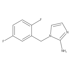 1-[(2,5-difluorophenyl)methyl]-1H-imidazol-2-amine结构式