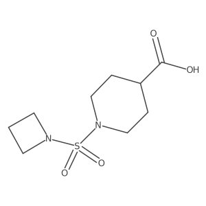 1-(Azetidine-1-sulfonyl)piperidine-4-carboxylic acid结构式