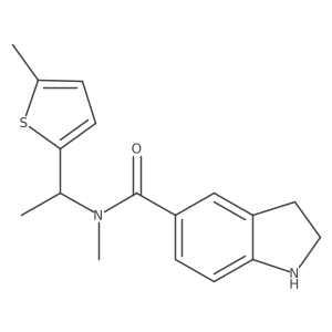 1h-Indole-5-carboxamide,2,3-dihydro-n-methyl-n-[1-(5-methyl-2-thienyl)ethyl]-结构式