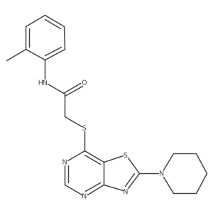 2-((2-(piperidin-1-yl)thiazolo[4,5-d]pyrimidin-7-yl)thio)-N-(o-tolyl)acetamide Structure