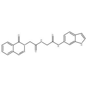 N-1H-indol-6-yl-N~2~-[(4-oxo-1,2,3-benzotriazin-3(4H)-yl)acetyl]glycinamide Structure