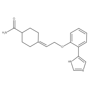 4-(2-(2-(1H-imidazol-4-yl)phenoxy)ethylidene)cyclohexanecarboxamide Structure