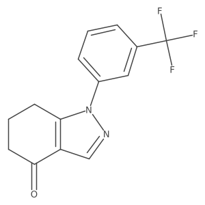 1-(3-(Trifluoromethyl)phenyl)-6,7-dihydro-1H-indazol-4(5H)-one结构式