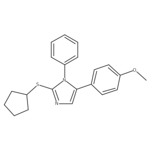 2-(cyclopentylthio)-5-(4-methoxyphenyl)-1-phenyl-1H-imidazole Structure