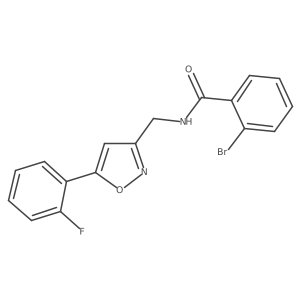 2-bromo-N-((5-(2-fluorophenyl)isoxazol-3-yl)methyl)benzamide结构式