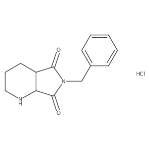 6-benzyl-octahydro-1H-pyrrolo[3,4-b]pyridine-5,7-dione hydrochloride结构式