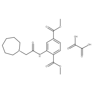 1,4-Dimethyl 2-[2-(azepan-1-YL)acetamido]benzene-1,4-dicarboxylate; oxalic acid Structure