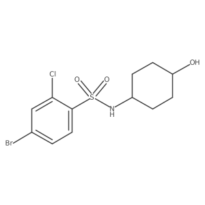 4-Bromo-2-chloro-N-(trans-4-hydroxycyclohexyl)benzenesulfonamide Structure