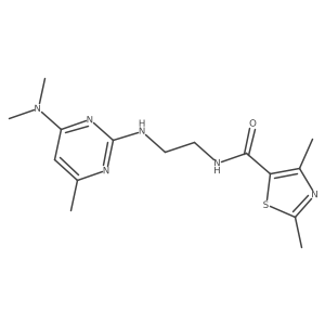 N-(2-((4-(dimethylamino)-6-methylpyrimidin-2-yl)amino)ethyl)-2,4-dimethylthiazole-5-carboxamide结构式