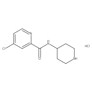 4-Chloro-N-(4-piperidinyl)-2-pyridinecarboxamide hydrochloride结构式