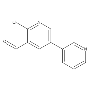 6-Chloro-[3,3'-bipyridine]-5-carbaldehyde结构式