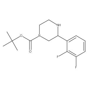 tert-Butyl (R)-3-(2,3-difluorophenyl)piperazine-1-carboxylate结构式