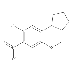 1-Bromo-5-cyclopentyl-4-methoxy-2-nitrobenzene Structure
