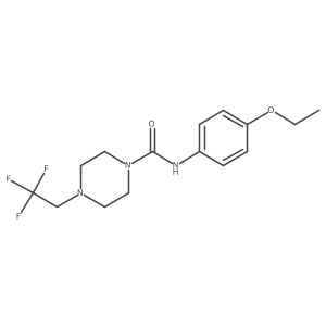 N-(4-ethoxyphenyl)-4-(2,2,2-trifluoroethyl)piperazine-1-carboxamide结构式