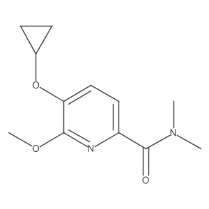 5-Cyclopropoxy-6-methoxy-N,N-dimethylpicolinamide结构式