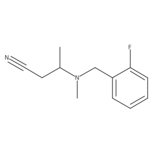 3-((2-Fluorobenzyl)(methyl)amino)butanenitrile Structure