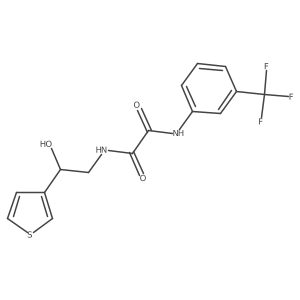 N-[2-hydroxy-2-(thiophen-3-yl)ethyl]-N'-[3-(trifluoromethyl)phenyl]ethanediamide结构式