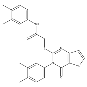 N-(3,4-dimethylphenyl)-2-{[3-(3,4-dimethylphenyl)-4-oxo-3,4-dihydrothieno[3,2-d]pyrimidin-2-yl]sulfanyl}acetamide结构式