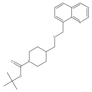 Tert-butyl 4-((quinolin-8-ylmethoxy)methyl)piperidine-1-carboxylate结构式