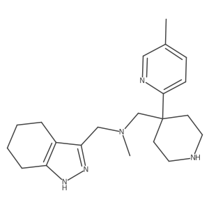 N-methyl-1-[4-(5-methylpyridin-2-yl)piperidin-4-yl]-N-(4,5,6,7-tetrahydro-1H-indazol-3-ylmethyl)methanamine Structure