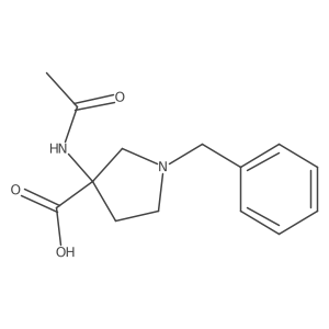 1-Benzyl-3-acetamidopyrrolidine-3-carboxylic acid结构式