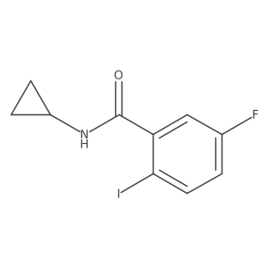 N-cyclopropyl-5-fluoro-2-iodobenzamide结构式