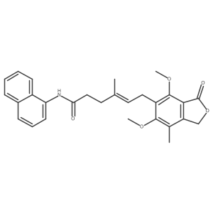 (4E)-6-(4,6-dimethoxy-7-methyl-3-oxo-1,3-dihydro-2-benzofuran-5-yl)-4-methyl-N-(naphthalen-1-yl)hex-4-enamide结构式