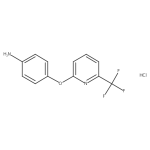 4-{[6-(Trifluoromethyl)pyridin-2-yl]oxy}aniline hydrochloride结构式