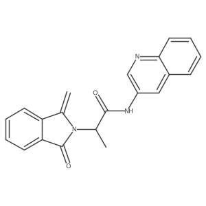 2-(1-Methylidene-3-oxo-2,3-dihydro-1H-isoindol-2-yl)-N-(quinolin-3-yl)propanamide Structure