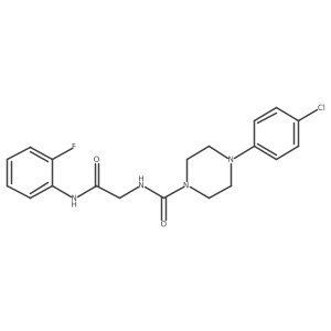 4-(4-chlorophenyl)-N-{2-[(2-fluorophenyl)amino]-2-oxoethyl}piperazine-1-carboxamide Structure