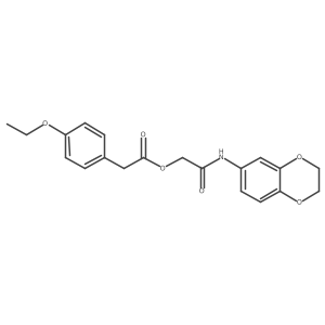 2-(2,3-Dihydro-1,4-benzodioxin-6-ylamino)-2-oxoethyl (4-ethoxyphenyl)acetate结构式