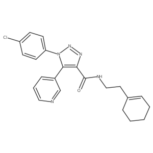 1-(4-chlorophenyl)-N-[2-(cyclohex-1-en-1-yl)ethyl]-5-(pyridin-3-yl)-1H-1,2,3-triazole-4-carboxamide结构式